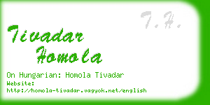 tivadar homola business card